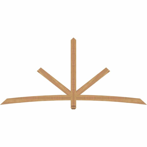 Ekena Millwork Alberta Smooth Timber Gable Bracket, Western Red Cedar, 96"W x 44"H x 1 1/2"D x 3 1/2"F, 11/12 Pitch GBW096X44X0204ALB00SWR - main